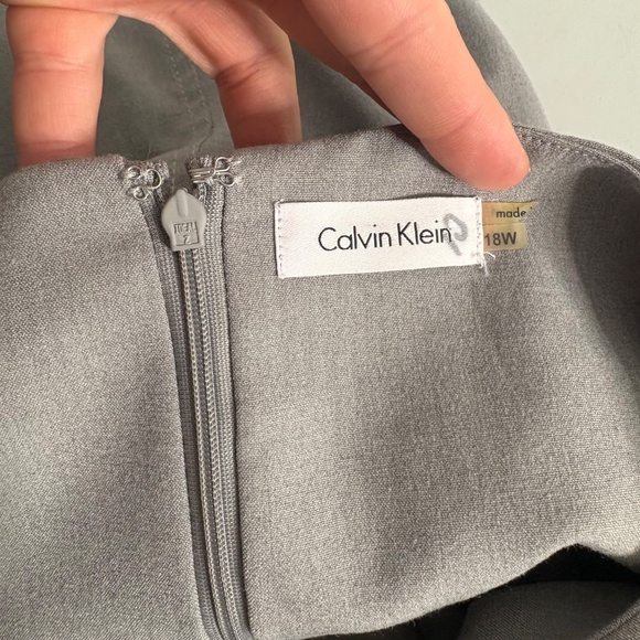Calvin Klein Plus Size Grey Pocket Dress - Picture 11 of 15
